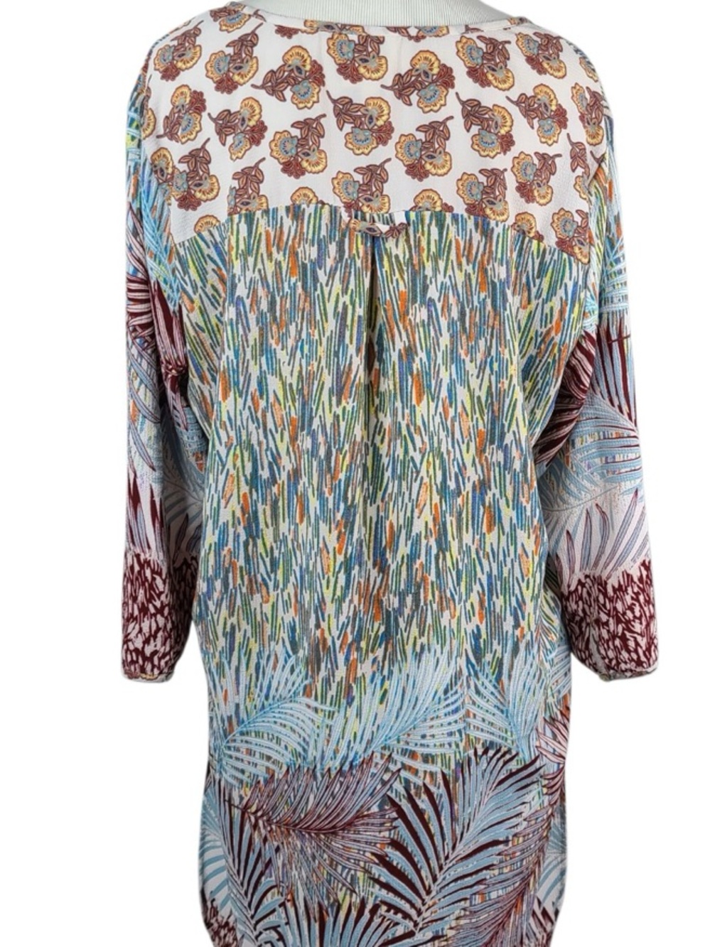 Anthropologie Fig and Flower lightweight multi-color floral tunic top - Picture 3 of 8